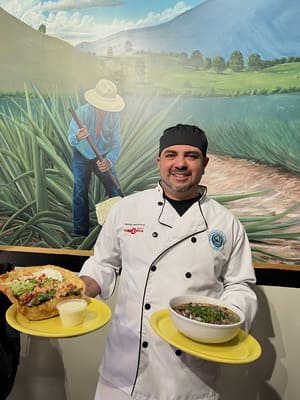 Chef enrique perez from ay caramba restaurant in asheville