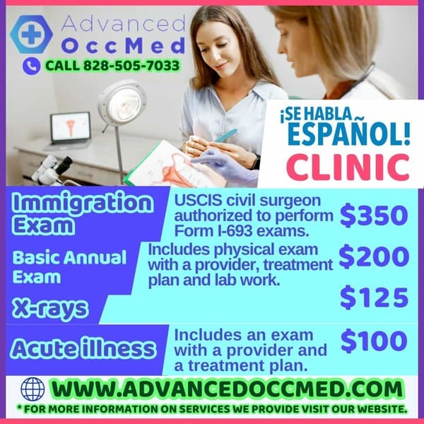 Advanced occmed clinic Asheville Multicultural Bilingual advertising