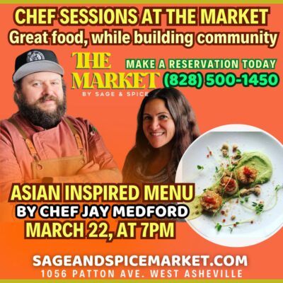 Sage and spice market chef sessions at the market event Asheville Multicultural Bilingual Advertising