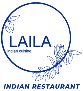 Laila indian cuisine blue logo